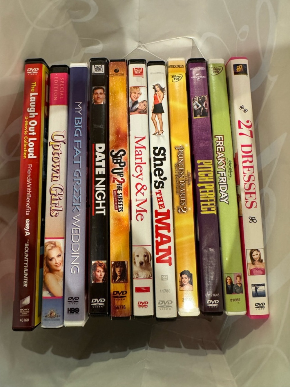 Mixed Romantic Comedy DVD Lot - Multi Color Spines